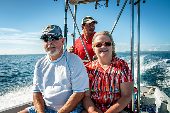 Cheryl and Paul with our Captain